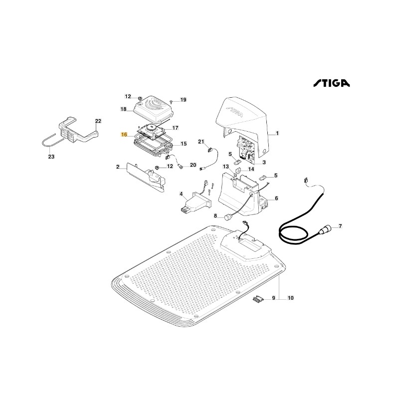 Guarnizione scatola robot rasaerba modelli A1000 ORIGINALE STIGA 122280005/0