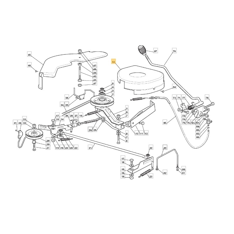 Carter protezione cinghia posteriore SX trattorino ORIGINALE STIGA 125060103/0