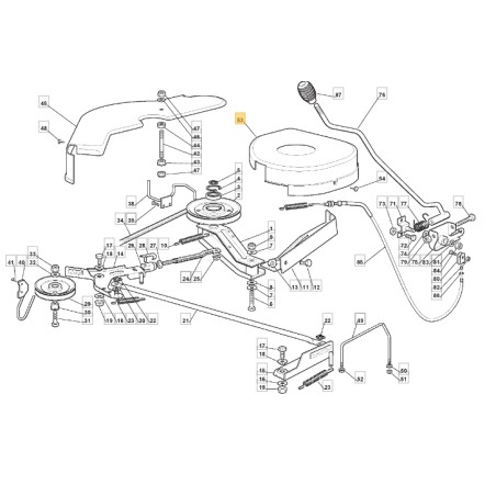 Protecteur de courroie arrière de tracteur STIGA ORIGINAL SX 125060103/0 | Newgardenstore.eu