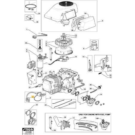 Bouchon de bougie tracteur de pelouse modèles 1228M ORIGINAL STIGA 118550448/0 | Newgardenstore.eu