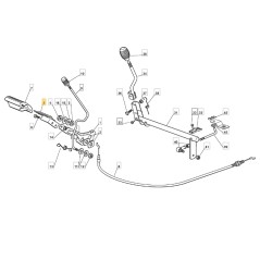 Pédale de frein supérieure tracteur modèles 2500SV ORIGINAL STIGA 384503005/0