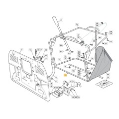 Frame bag mouth lawn tractor models 2448H4WD ORIGINAL STIGA 382800089/1 | Newgardenstore.eu