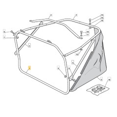 Châssis avant tracteur de pelouse modèles 2500SV ORIGINAL STIGA 384801121/0 | Newgardenstore.eu