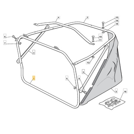 Châssis avant tracteur de pelouse modèles 2500SV ORIGINAL STIGA 384801121/0 | Newgardenstore.eu