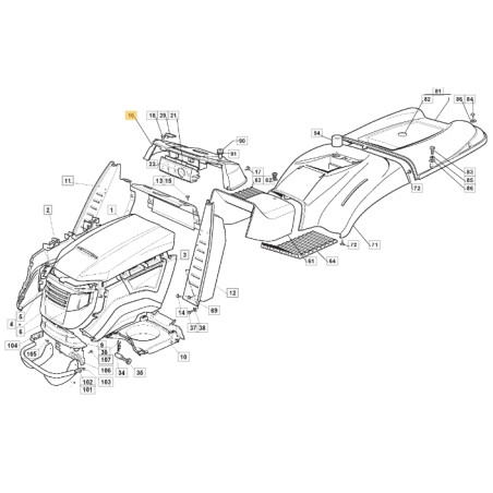 Salpicadero tractor de césped modelos 2040HTWIN ORIGINAL STIGA 325120278/0 | Newgardenstore.eu