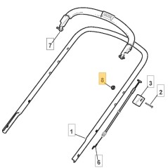 Ecrou autobloquant M6 modèles de tondeuses 42HP 46S ORIGINAL STIGA 112154510/0 | Newgardenstore.eu