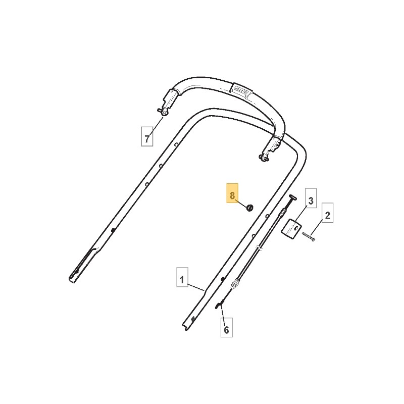 Ecrou autobloquant M6 modèles de tondeuses 42HP 46S ORIGINAL STIGA 112154510/0