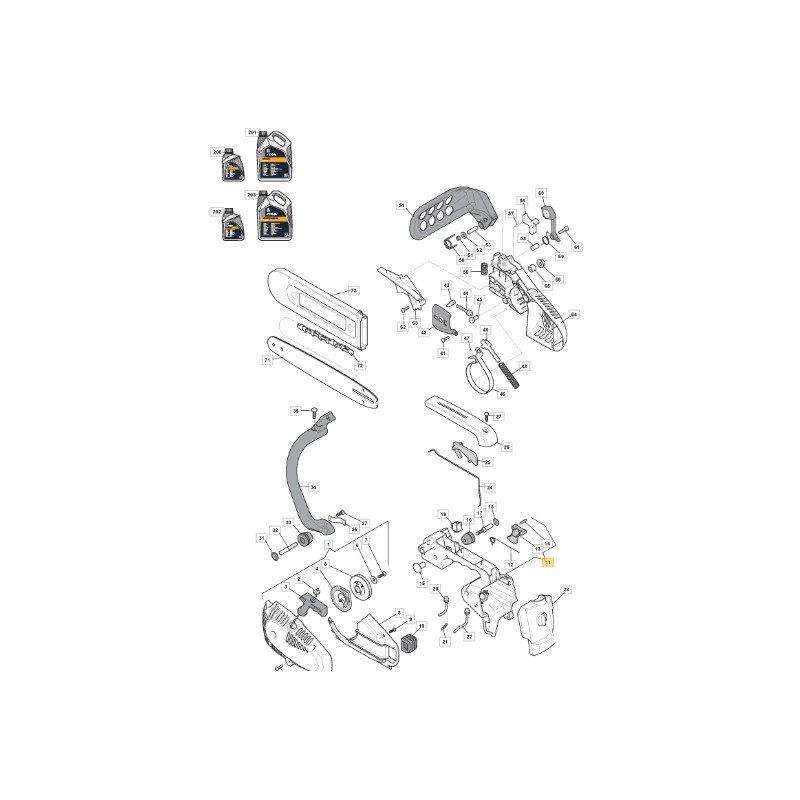 ORIGINAL STIGA Kettensägengriff SPR270 SPR270C Modelle 6995240