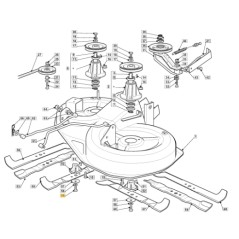 Messerträgerschraube für Rasentraktor Modelle 1235M ORIGINAL STIGA 112735695/1