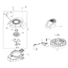 ORIGINAL OLEOMAC G44PKCOMFORTPLUS mower pulley guide L66152076 | Newgardenstore.eu