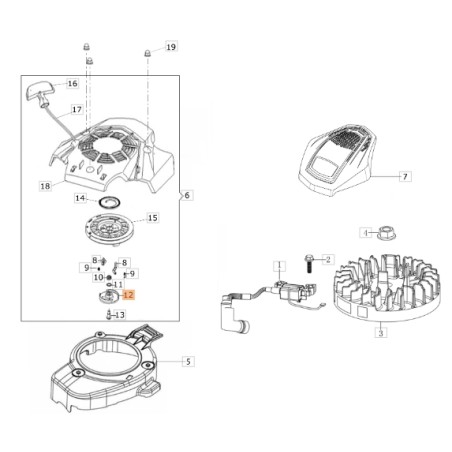 ORIGINAL OLEOMAC G44PKCOMFORTPLUS Mähwerk Riemenscheibenführung L66152076