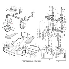 Forcella carrello trattorino rasaerba ORIGINALE GIANNI FERRARI 95599100000