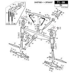 Brazo de dirección para tractor de césped ORIGINAL GIANNI FERRARI 01.01.00.0171