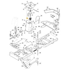 Muelle de soporte del asiento para tractor ORIGINAL STIGA 137430116/0 | Newgardenstore.eu