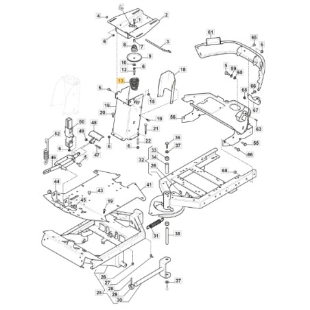 Molla supporto sedile trattorino modelli PARK320G ORIGINALE STIGA 137430116/0 | Newgardenstore.eu