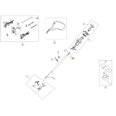 Árbol completo ORIGINAL OLEOMAC para unidades de motor BCH 250 D 61460086