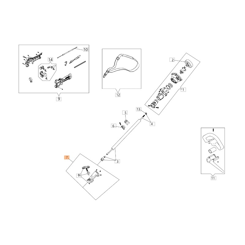 Junta ORIGINAL OLEOMAC para unidades de motor y extensión BCH 250 D BF000064R