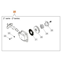 Arranque puesta en marcha ORIGINAL OLEOMAC desbrozadora y podadora 61460116R | Newgardenstore.eu