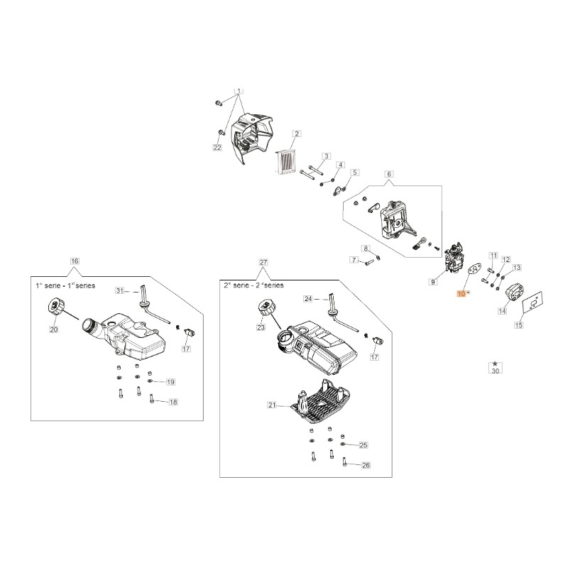 Gasket carburetor ORIGINAL OLEOMAC trimmer and pruner 61460054R