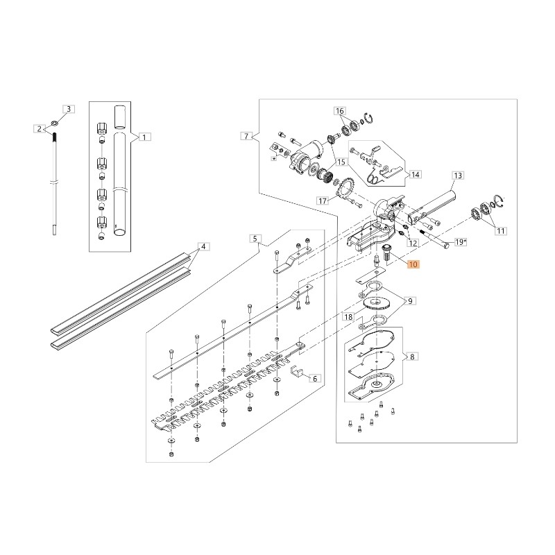 Ingranaggio ORIGINALE OLEOMAC tagliasiepi BCH 250 D - HH 30 BF000100R