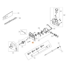 Cárter ORIGINAL OLEOMAC para podadora BCH 250 D - PH 30 - PPH 250 BF000080R