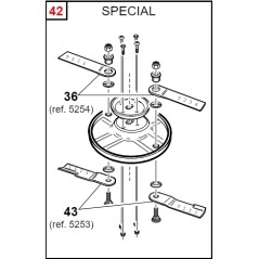 Kit Sägeblatt kurz links ORIGINAL GIANNI FERRARI flach PG 126 95139102000