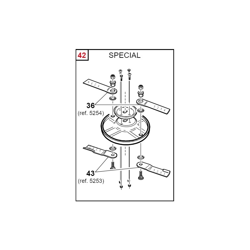 Kit lame de disque gauche court GIANNI FERRARI plat PG 126 95139102000