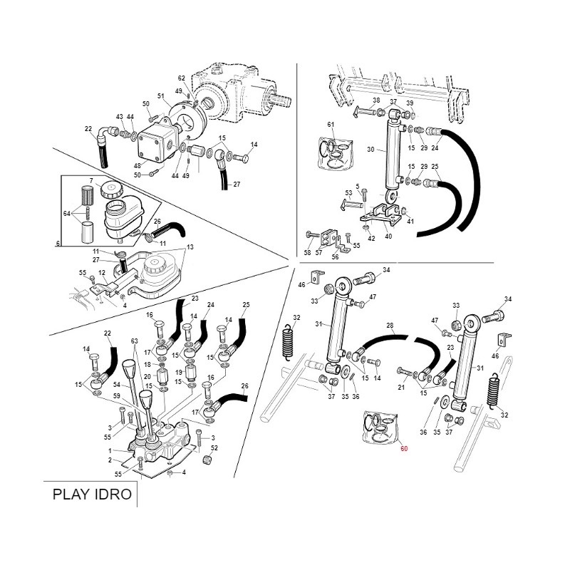 Kit special gaskets ORIGINAL GIANNI FERRARI tractor unit PG-SR 95060211000