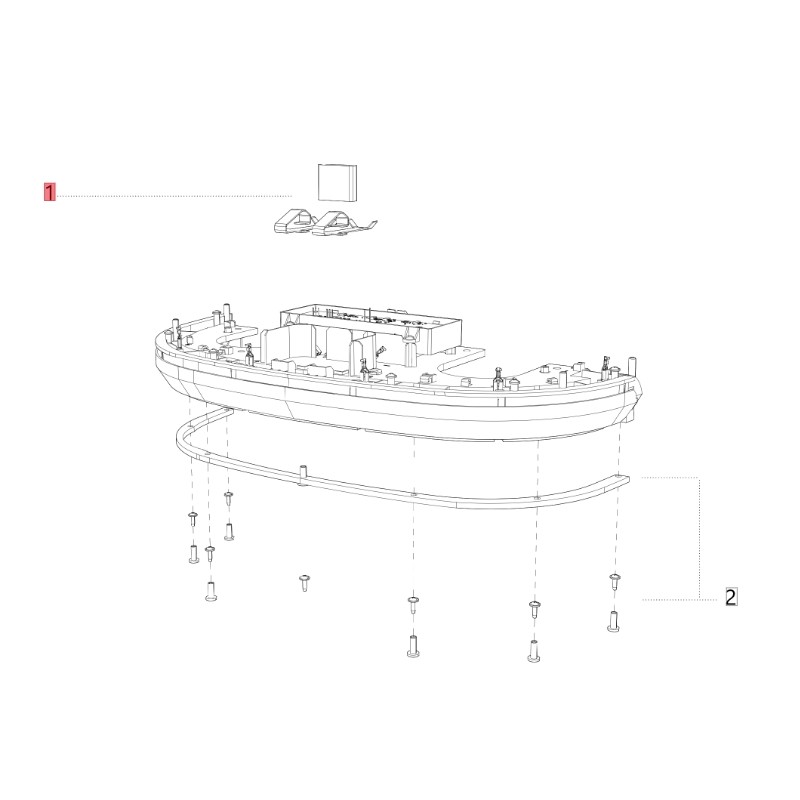 Clip parachoques ORIGINAL BLUEBIRD robot cortacésped NAVIMOW AB12.01.00.0194