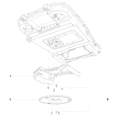 Screw cutting disc M4X12 ORIGINAL BLUEBIRD robot mower AB.50.0017.47