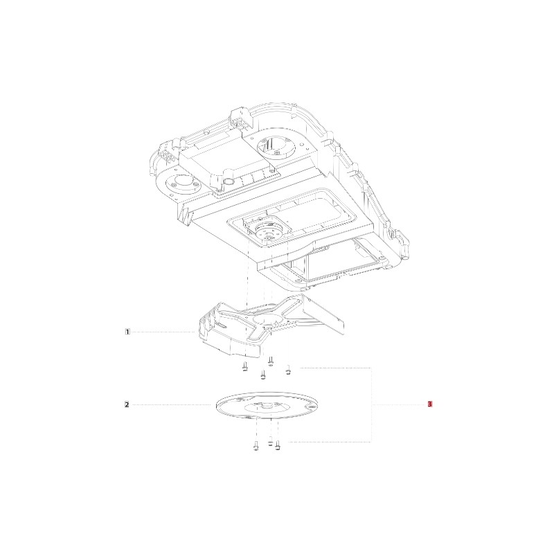 Screw cutting disc M4X12 ORIGINAL BLUEBIRD robot mower AB.50.0017.47