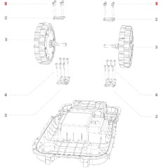 Radmotoren M5X12 ORIGINAL BLUEBIRD Mähroboter NAVIMOW AB.50.0017.43