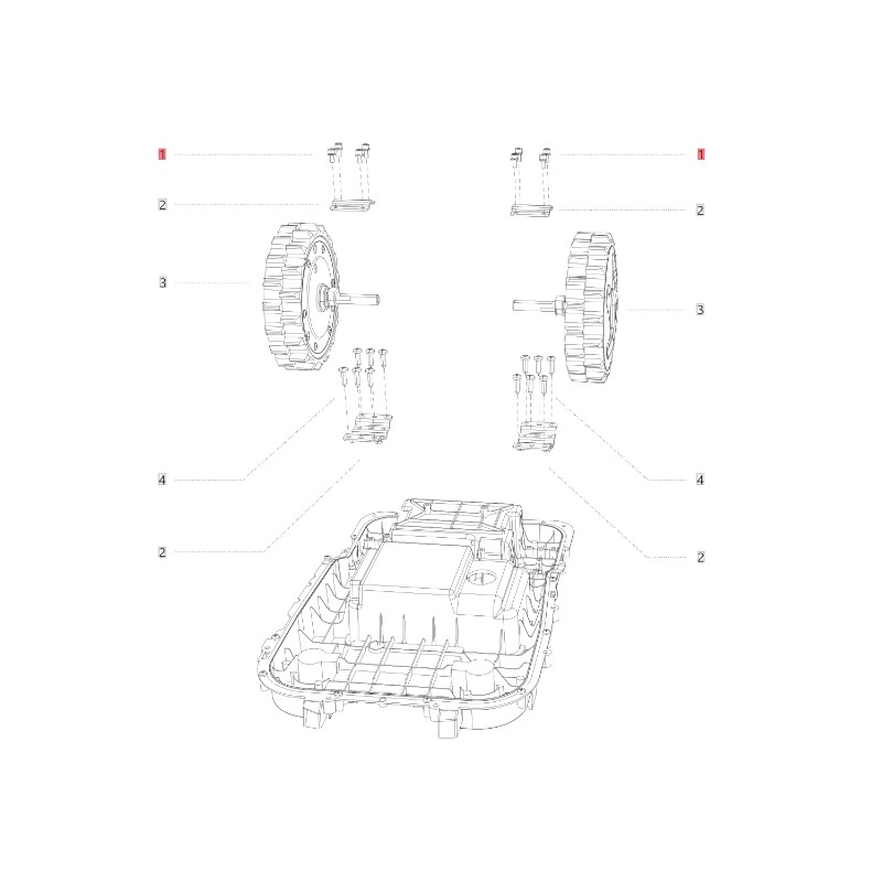 Vis de moteur de roue M5X12 ORIGINAL BLUEBIRD robot tondeuse NAVIMOW AB.50.0017.43