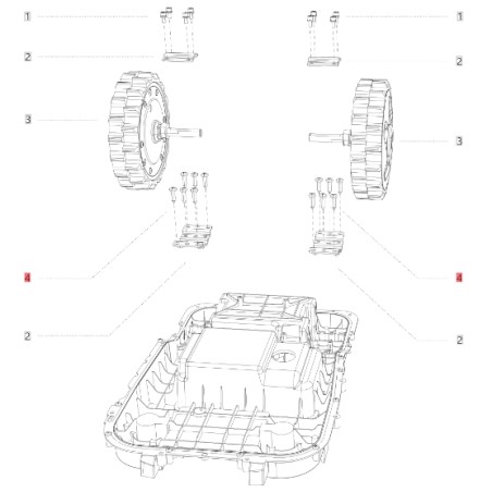 Cross screw ST6.X25 ORIGINAL BLUEBIRD robot mower NAVIMOW AB.50.0017.42 | Newgardenstore.eu