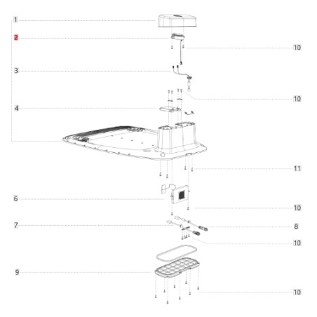 Luces de la estación de carga ORIGINAL BLUEBIRD robot cortacésped AB.50.0039.11 | Newgardenstore.eu