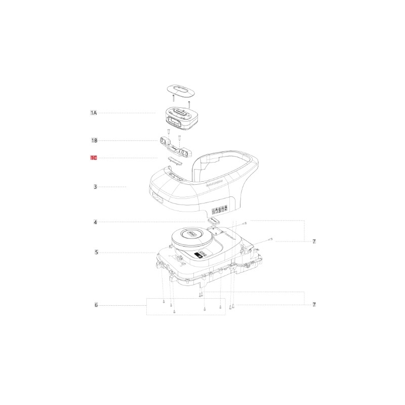 Coperchio modulo ultrasuoni ORIGINALE BLUEBIRD robot rasaerba AB.50.0017.00