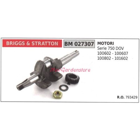 Cigüeñal motor BRIGGS&STRATTON motor cortacésped 750 DOV 027307 | Newgardenstore.eu