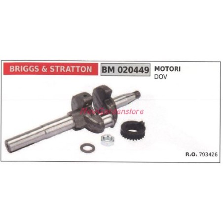 Moteur de tondeuse à gazon BRIGGS&STRATTON arbre d'entraînement DOV 020449 | Newgardenstore.eu