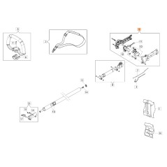 Kit poignée ORIGINAL OLEOMAC pour unités de moteur BC 300 D 61380095B | Newgardenstore.eu