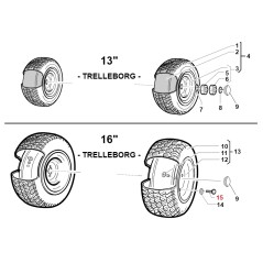 Tornillo M12X1.25X25 ORIGINAL GIANNI FERRARI tractor profesional 00111300055 | Newgardenstore.eu