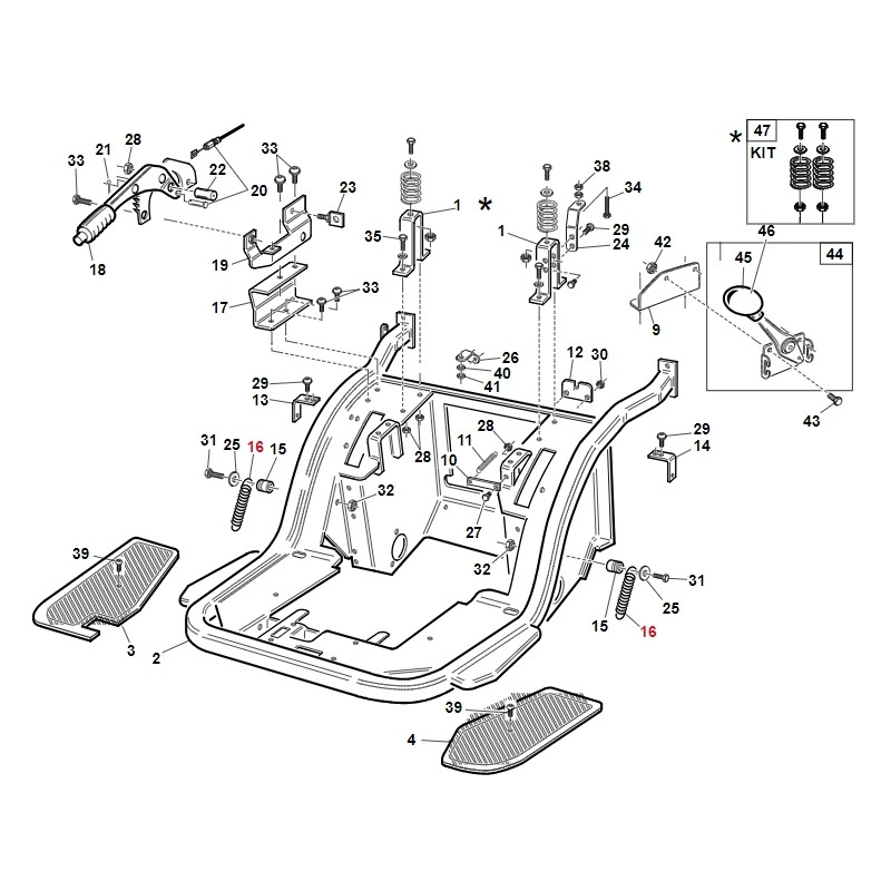 Ressort de compensation ORIGINALE GIANNI FERRARI tracteur 95070000001