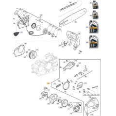 Yellow clutch casing chainsaw models AC27T AC31C ORIGINAL STIGA 118805040/0 | Newgardenstore.eu