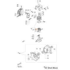 ORIGINAL OLEOMAC segment for 746 S - BC 430 S 50070128R | Newgardenstore.eu