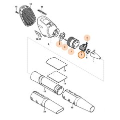 Electro motor blower models BGA100 ORIGINAL STIHL 48666000202 | Newgardenstore.eu