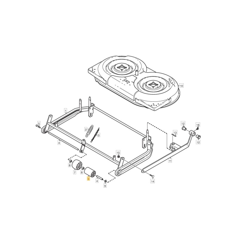 Rullo piatto trattorino modelli VILLA85M ORIGINALE STIGA 1134-2406-01