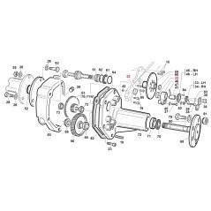 Pastiglia freno Di 40 mm ORIGINALE GIANNI FERRARI TURBO 1 - 2 - 4 00.34.01.0034