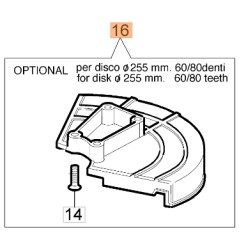 Disc protection 255 mm ORIGINAL OLEOMAC cutter 746 S 4174279R | Newgardenstore.eu