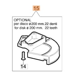 Vis et protection De 200 mm ORIGINAL OLEOMAC débroussailleuse 746 S 4174280R | Newgardenstore.eu