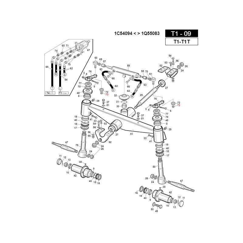 Dado M14x1.5 trattorino modelli TURBO1 ORIGINALE GIANNI FERRARI 00.26.05.1090