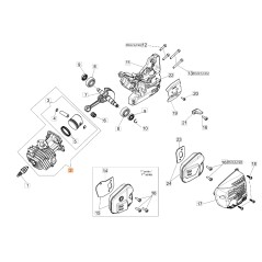 Piston cylinder kit chainsaw models GST360 ORIGINAL OLEOMAC 50270212 | Newgardenstore.eu